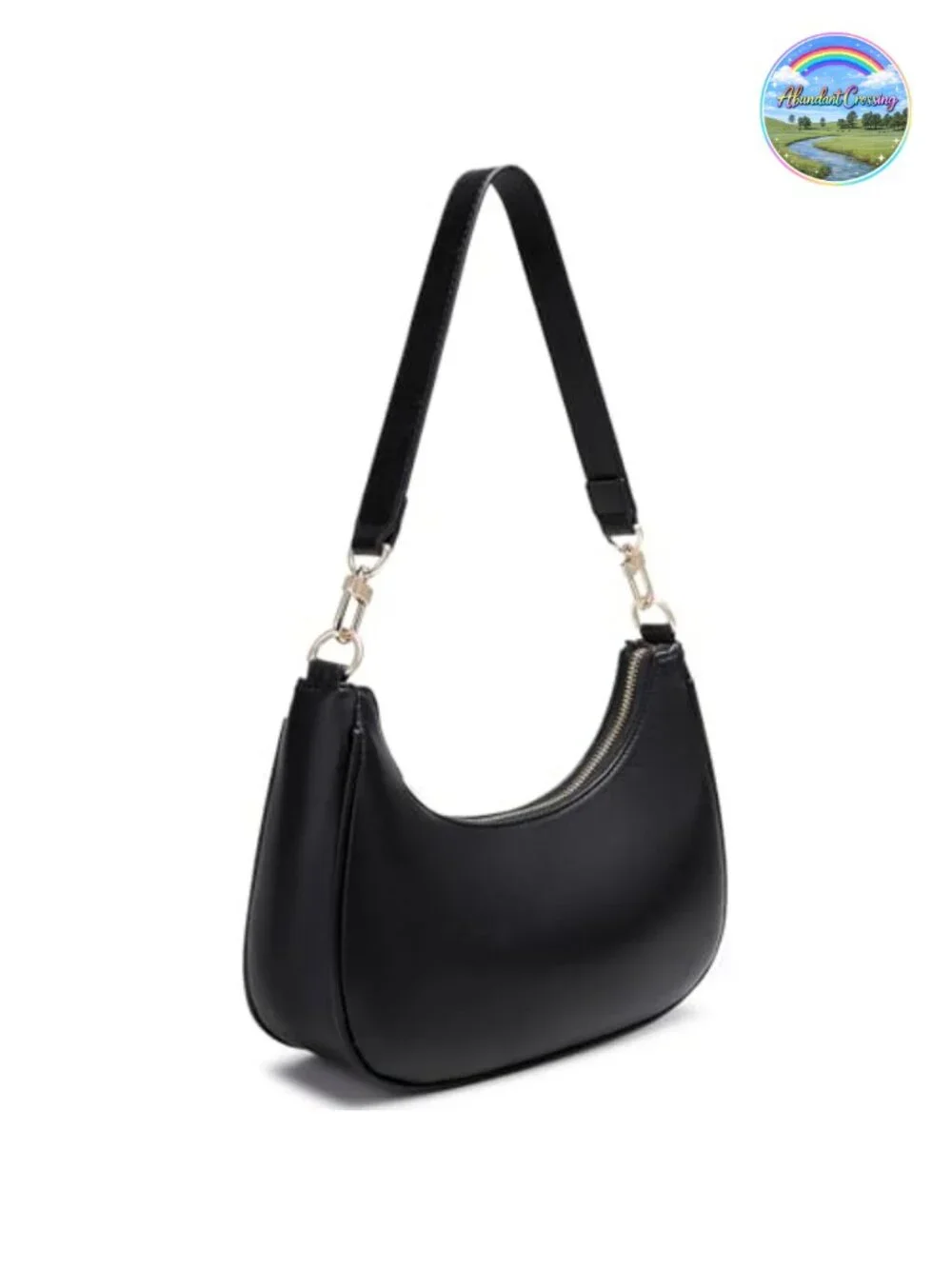 Vintage Hobo Shoulder Bag with Zipper Lightweight Underarm Purse